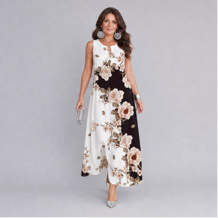 Florenza | Sleeveless Floral Print Maxi Dress